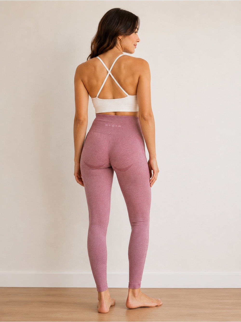 NVGTN High-Waist Seamless Leggings in Mauve Pink